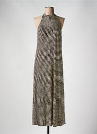 Rochie lungă fără mâneci fără mâneci maro SIYU femme