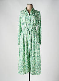 Rochie lungă mâneci lungi mâneci lungi verde HUGO BOSS femeie