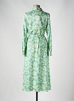 Rochie lungă imprimeu fantezie mâneci lungi verde HUGO BOSS femeie