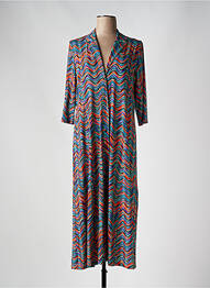 Rochie lungă croială fluidă mâneci 3/4 portocaliu SIYU femeie