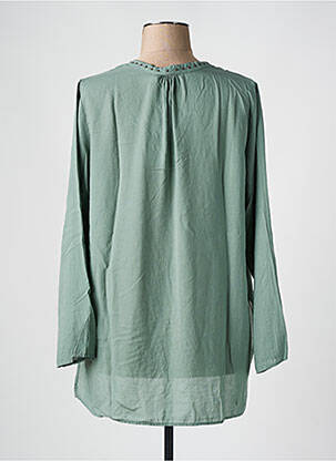 Bluză țesătură poplin mâneci lungi verde MASON'S femeie
