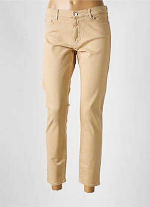 Blugi cu croială slim bej HUGO BOSS femeie