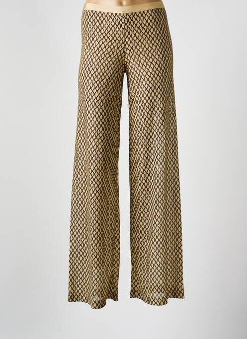 Pantalon evazat bej SIYU femeie