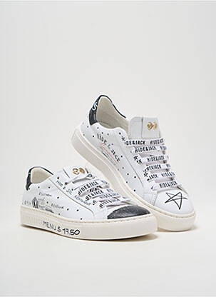 Adidași vârf rotund toc plat până la 3 cm alb HIDE&JACK femeie