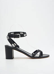 Sandale/pantofi decupați material neted toc de 4 la 6 cm negru HUGO BOSS femme