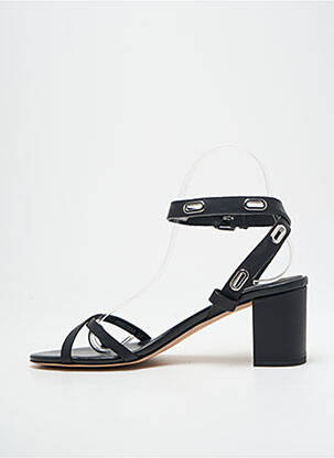 Sandale/pantofi decupați material neted toc de 4 la 6 cm negru HUGO BOSS femeie