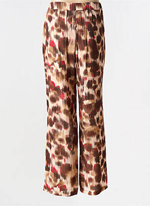 Pantalon drept țesătură crep talie înaltă maro IVY BEAU femeie