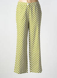 Pantalon larg țesătură poplin mărime normală verde COMPAÑIA FANTASTICA femme