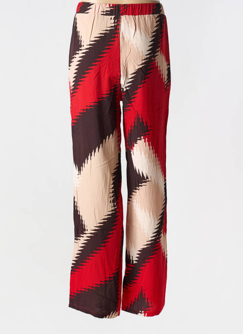 Pantalon drept țesătură poplin mărime normală roșu IVY BEAU femme