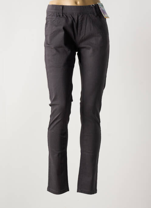 Blugi cu croială slim elasticitate mărime normală gri QUATRE VINGT JOURS femme