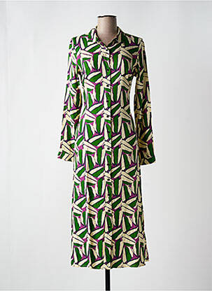 Rochie lungă mâneci lungi mâneci lungi verde COMPAÑIA FANTASTICA femeie