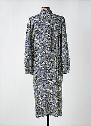 Rochie midi mâneci lungi mâneci lungi albastru IVY BEAU femeie