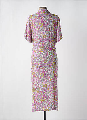 Rochie lungă mâneci scurte mâneci scurte violet IVY BEAU femeie