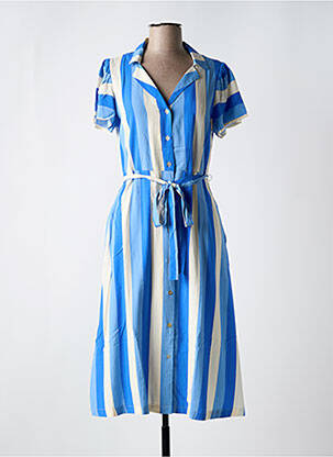 Rochie midi mâneci scurte mâneci scurte albastru COMPAÑIA FANTASTICA femeie