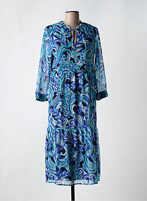 Rochie midi imprimeu fantezie mâneci lungi albastru STREET ONE femeie