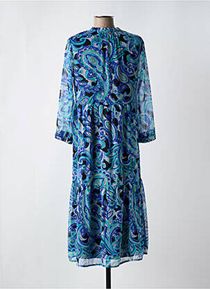 Rochie midi imprimeu fantezie mâneci lungi albastru STREET ONE femeie