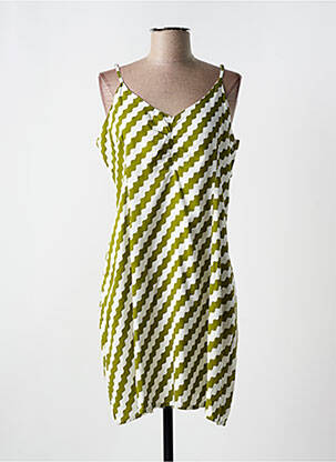 Rochie midi țesătură crep bretele subțiri verde COMPAÑIA FANTASTICA femeie