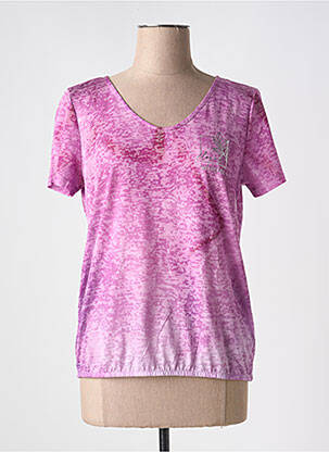 Tricou serigrafie flockată mâneci scurte violet STREET ONE femeie
