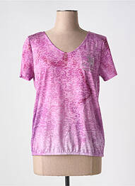 Tricou serigrafie flockată mâneci scurte violet STREET ONE femme