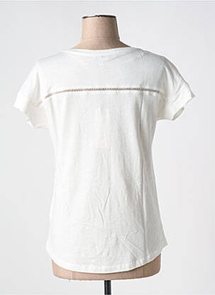 Tricou serigrafie flockată mâneci scurte alb STREET ONE femeie