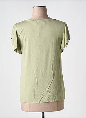 Tricou guler în v mâneci scurte verde IVY BEAU femeie