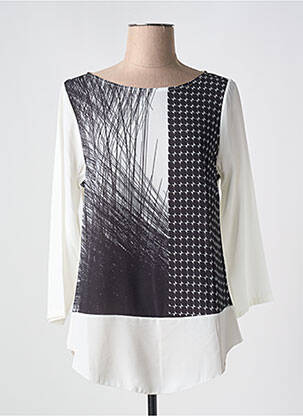 Tunică mâneci lungi alb QUATRE VINGT JOURS femeie