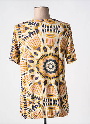 Tricou imprimeu fantezie mâneci scurte galben IVY BEAU femeie