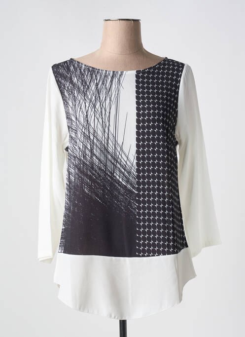 Tunică mâneci lungi alb QUATRE VINGT JOURS femeie