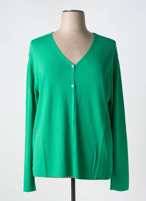 Vestă cu mâneci lungi verde QUATRE VINGT JOURS femeie