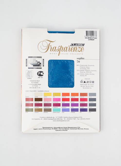 Colanți albastru TRASPARENZE femeie