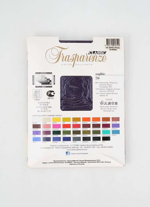 Colanți violet TRASPARENZE femeie