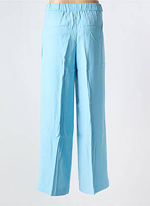 Pantalon larg țesătură crep talie înaltă albastru ESPRIT femeie