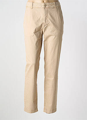 Pantalon chino țesătură poplin mărime normală bej ESPRIT femeie