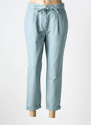 Pantalon chino țesătură poplin talie înaltă albastru ESPRIT femeie
