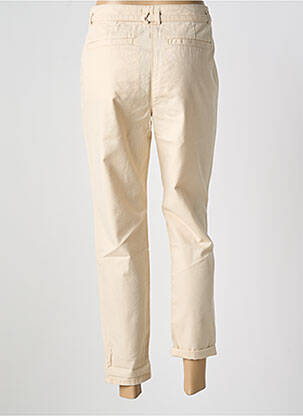 Pantalon chino țesătură poplin talie înaltă bej ESPRIT femeie