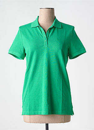 Polo broderie mâneci scurte verde ESPRIT femeie