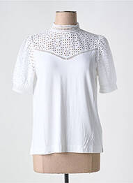 Tricou elasticitate mâneci scurte alb ESPRIT femme