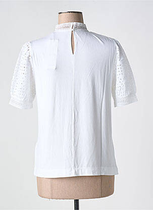 Tricou elasticitate mâneci scurte alb ESPRIT femeie