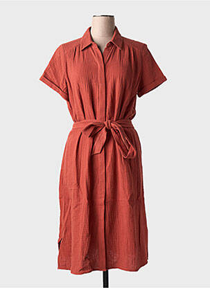 Rochie scurtă mâneci scurte mâneci scurte portocalie ESPRIT femeie