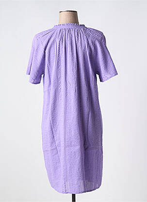 Rochie scurtă croială fluidă mâneci scurte violet ESPRIT femeie