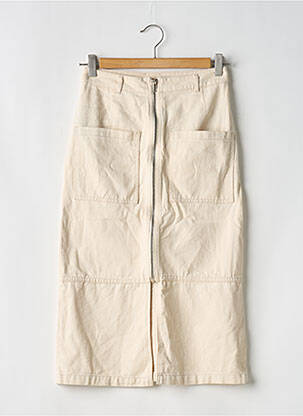 Fustă midi talie cu cleme bej DIVIDED H&M femeie