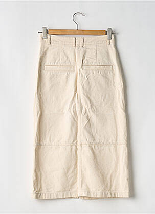Fustă midi talie cu cleme bej DIVIDED H&M femeie