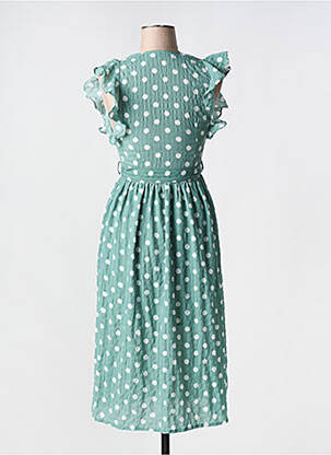 Rochie midi țesătură crep mâneci scurte verde GLAMOROUS femeie