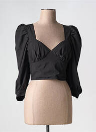 Top croială cambrată mâneci 3/4 negru LOAVIES femme