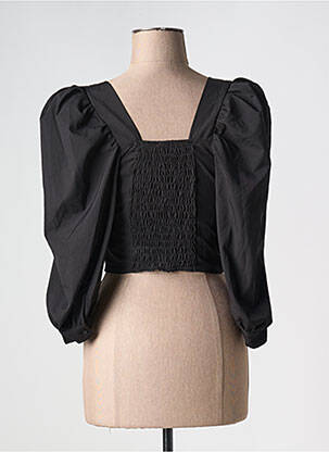 Top croială cambrată mâneci 3/4 negru LOAVIES femeie