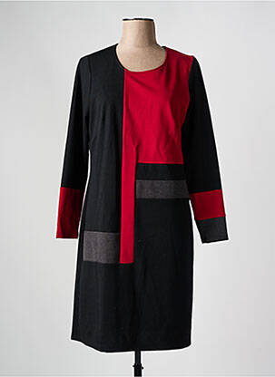 Rochie midi mâneci lungi mâneci lungi negru GUY DUBOUIS femeie