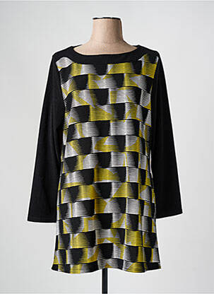 Pulover tunică negru MARBLE femeie