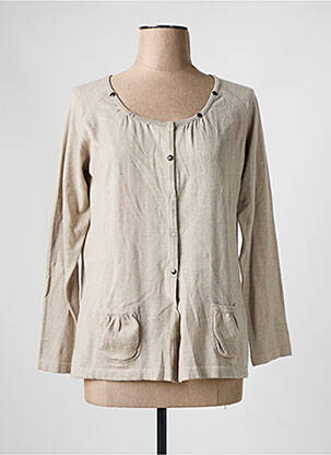 Vestă cu mâneci lungi bej TELMAIL femeie