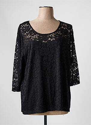 Top negru MARBLE femeie