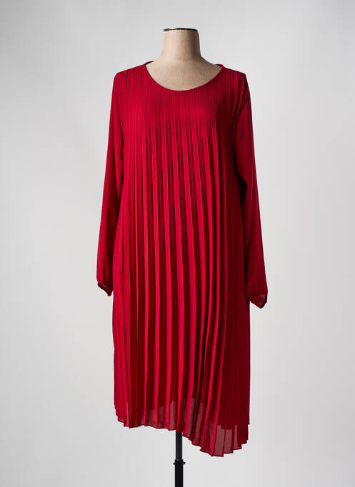 Rochie midi roșu COULEURS DU TEMPS femeie